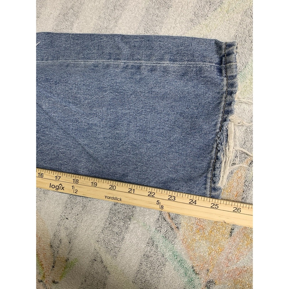 ETICA‎ Altin Loose Fit Crop Jeans Women's 26 Distressed SEA WALL Wash W29 L25 - Picture 9 of 12